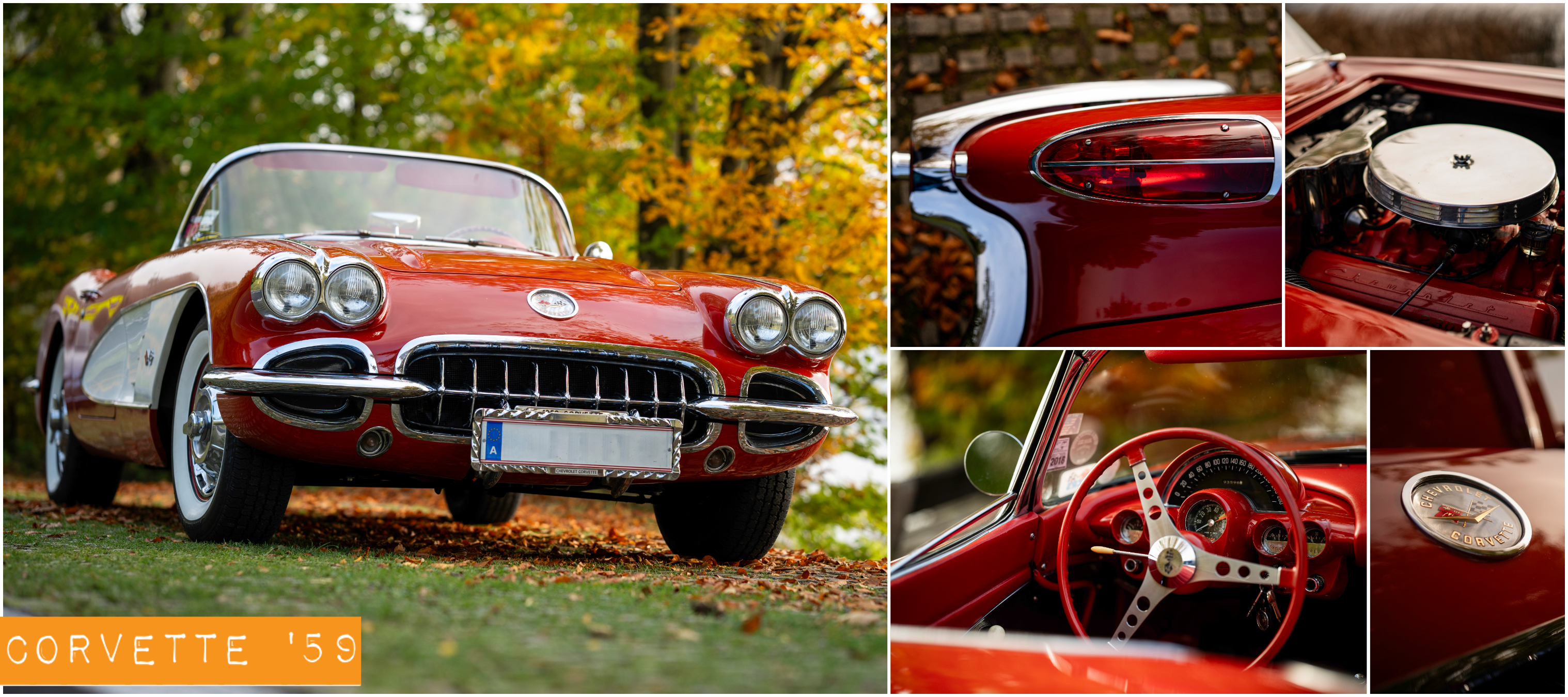 Corvette C1 — dreiteilige Instagram-Collage